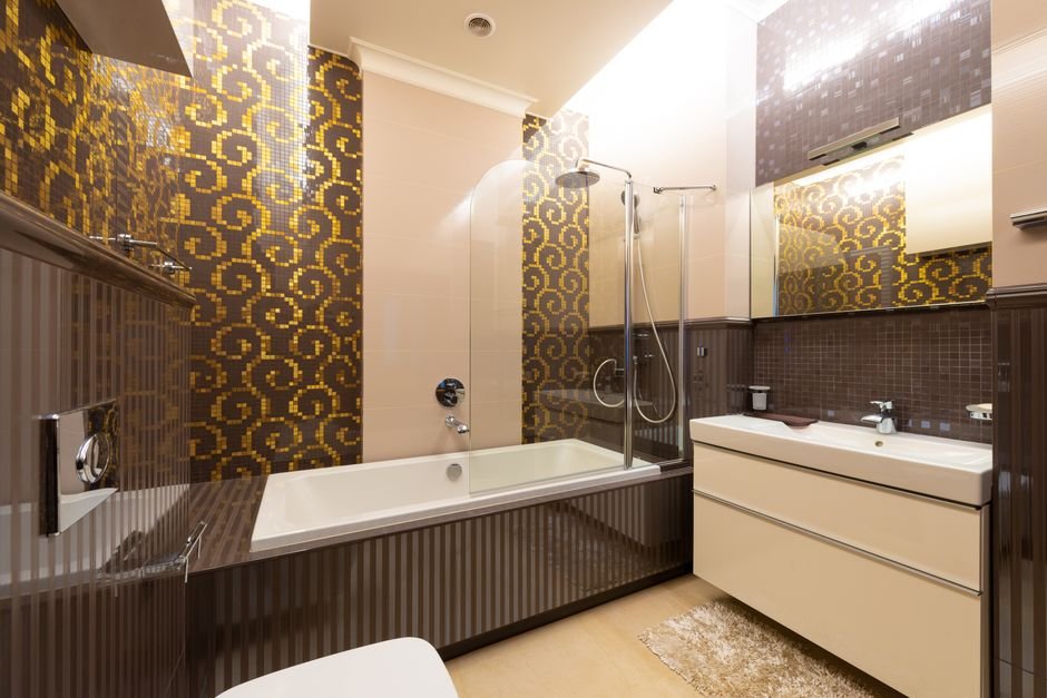 Indian home bathroom with modern fixtures