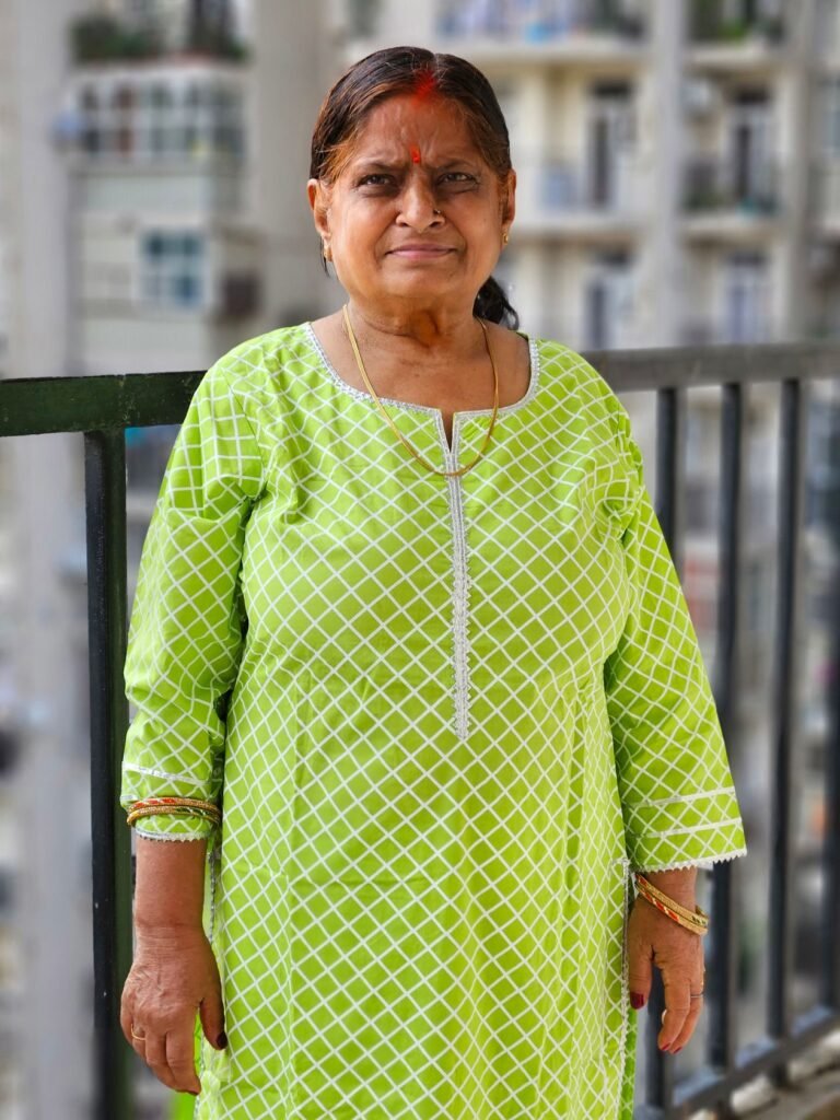 Indian senior woman at home